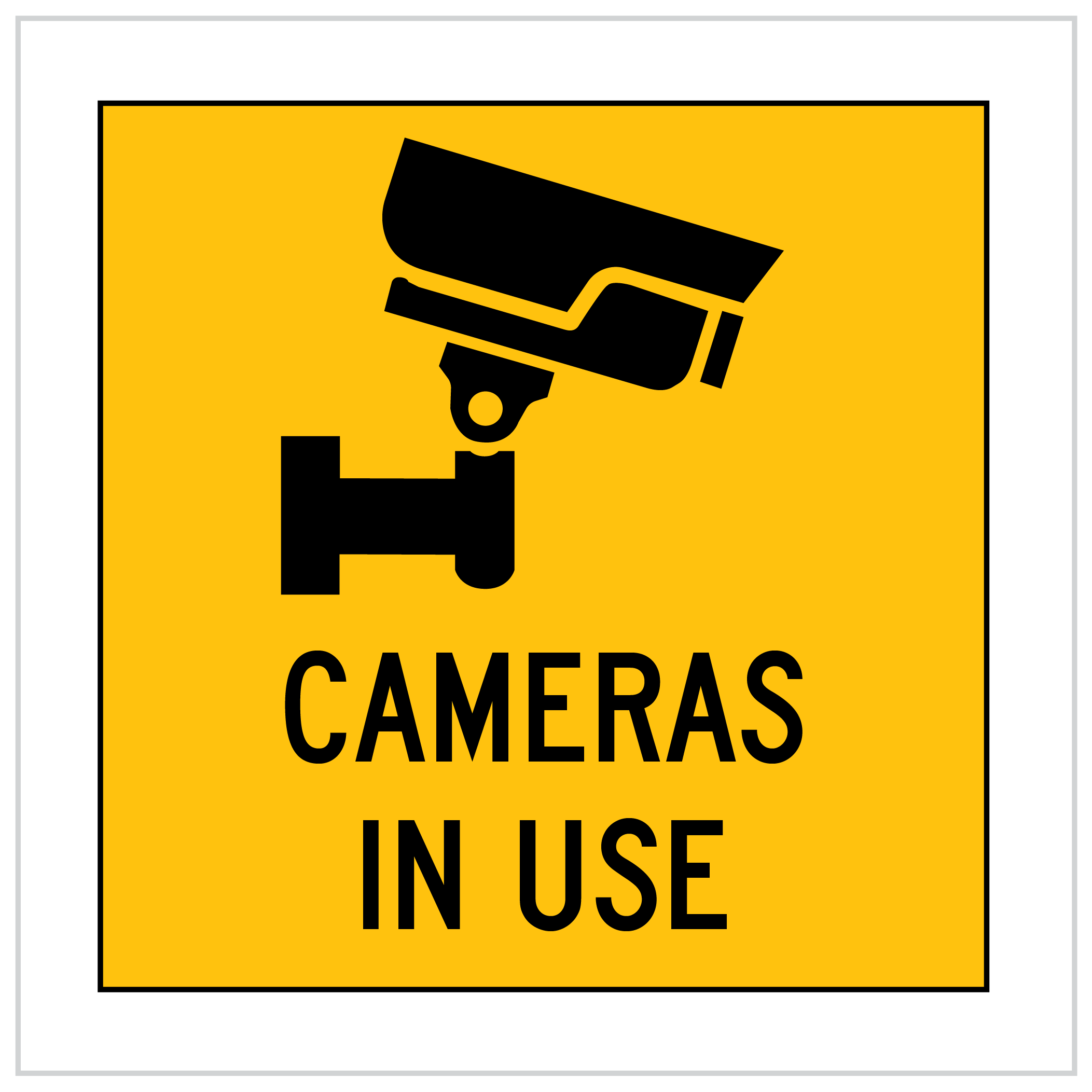 MMS-ADV-83 - CAMERAS IN USE -CORFLUTE - MULTI MESSAGE SIGN