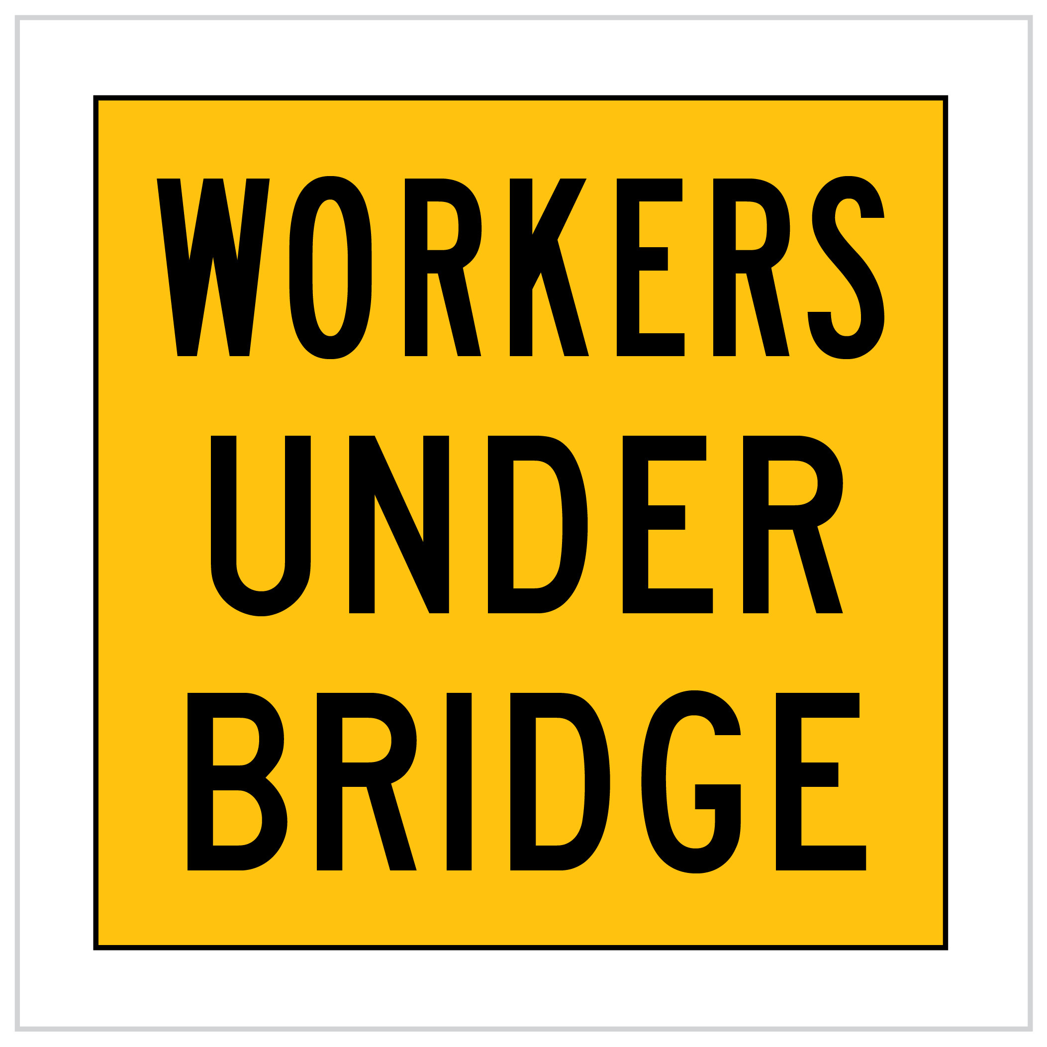 MMS-ADV-84 - WORKERS UNDER BRIDGE - CORFLUTE - MULTI MESSAGE SIGN