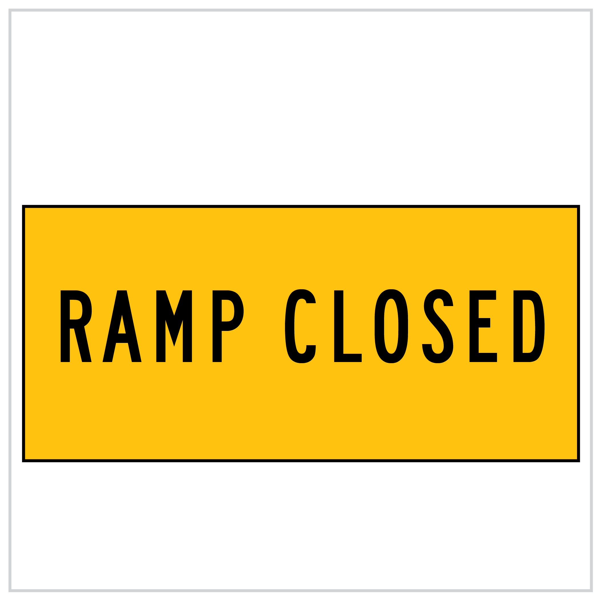 MMS-ADV-86 - RAMP CLOSED - CORFLUTE - MULTI MESSAGE SIGN