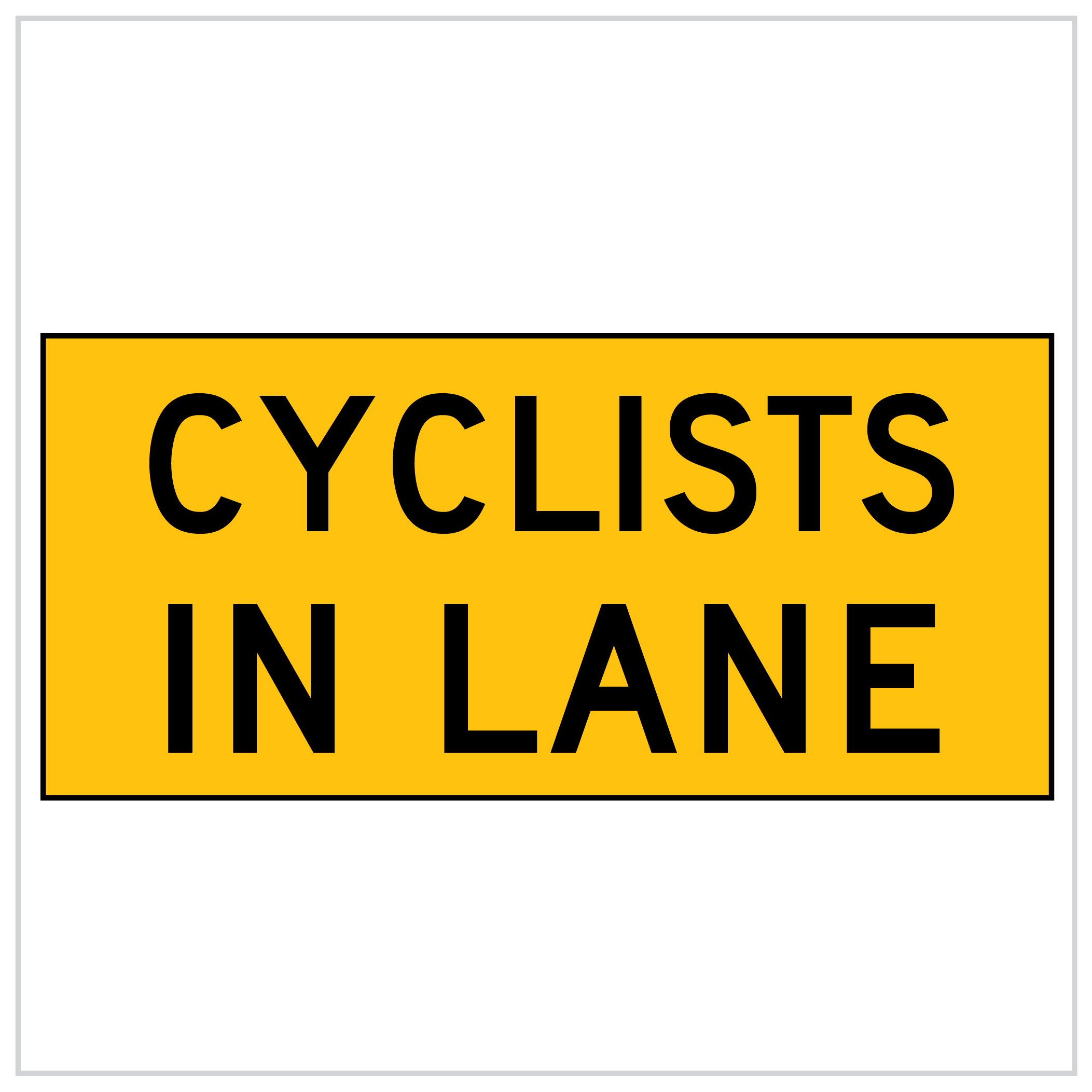 MMS-ADV-89 - CYCLISTS IN LANE - CORFLUTE - MULTI MESSAGE SIGN