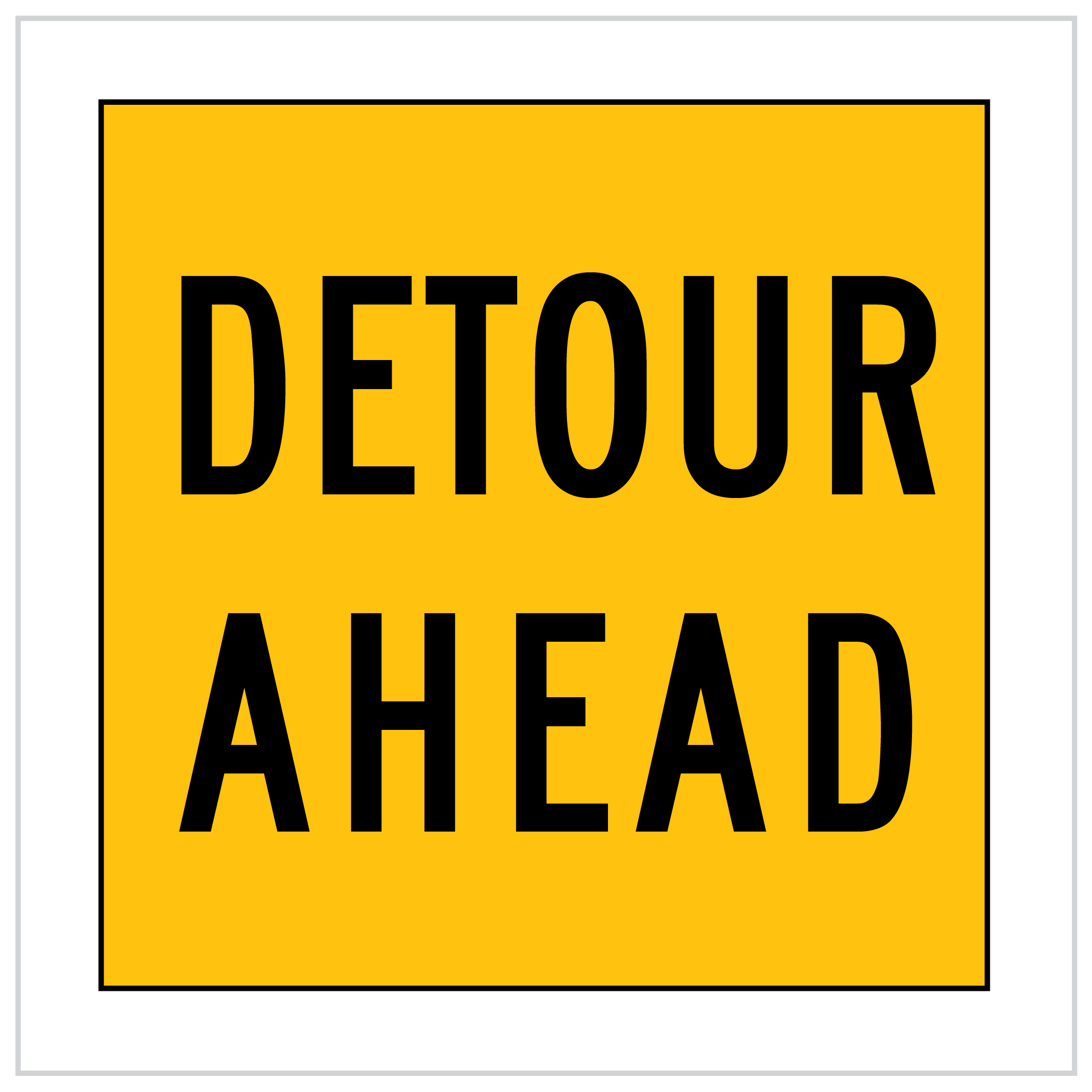 MMS-ADV-9 - DETOUR AHEAD - CORFLUTE - MULTI MESSAGE SIGN