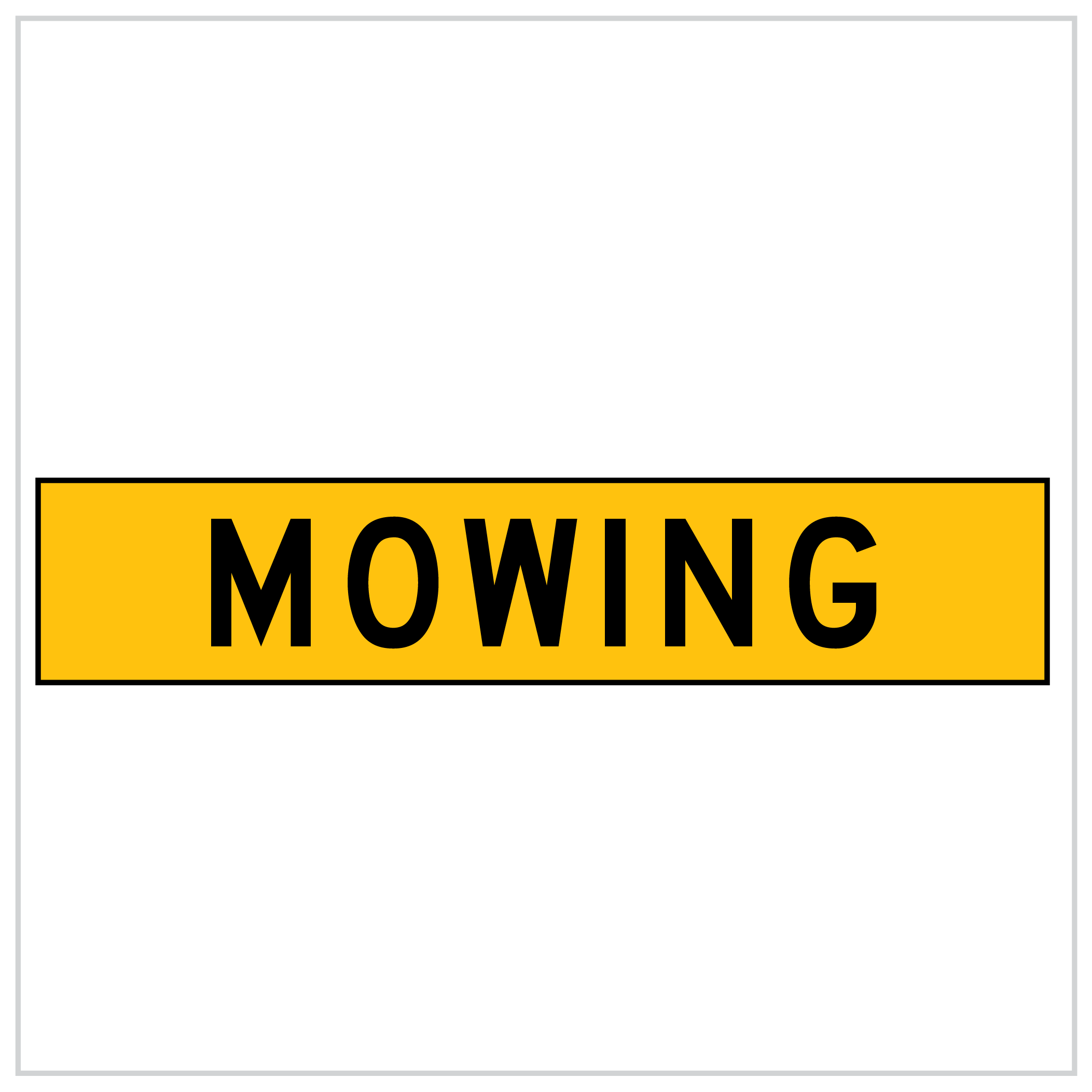 MMS-ADV-98 - MOWING - CORFLUTE - MULTI MESSAGE SIGN