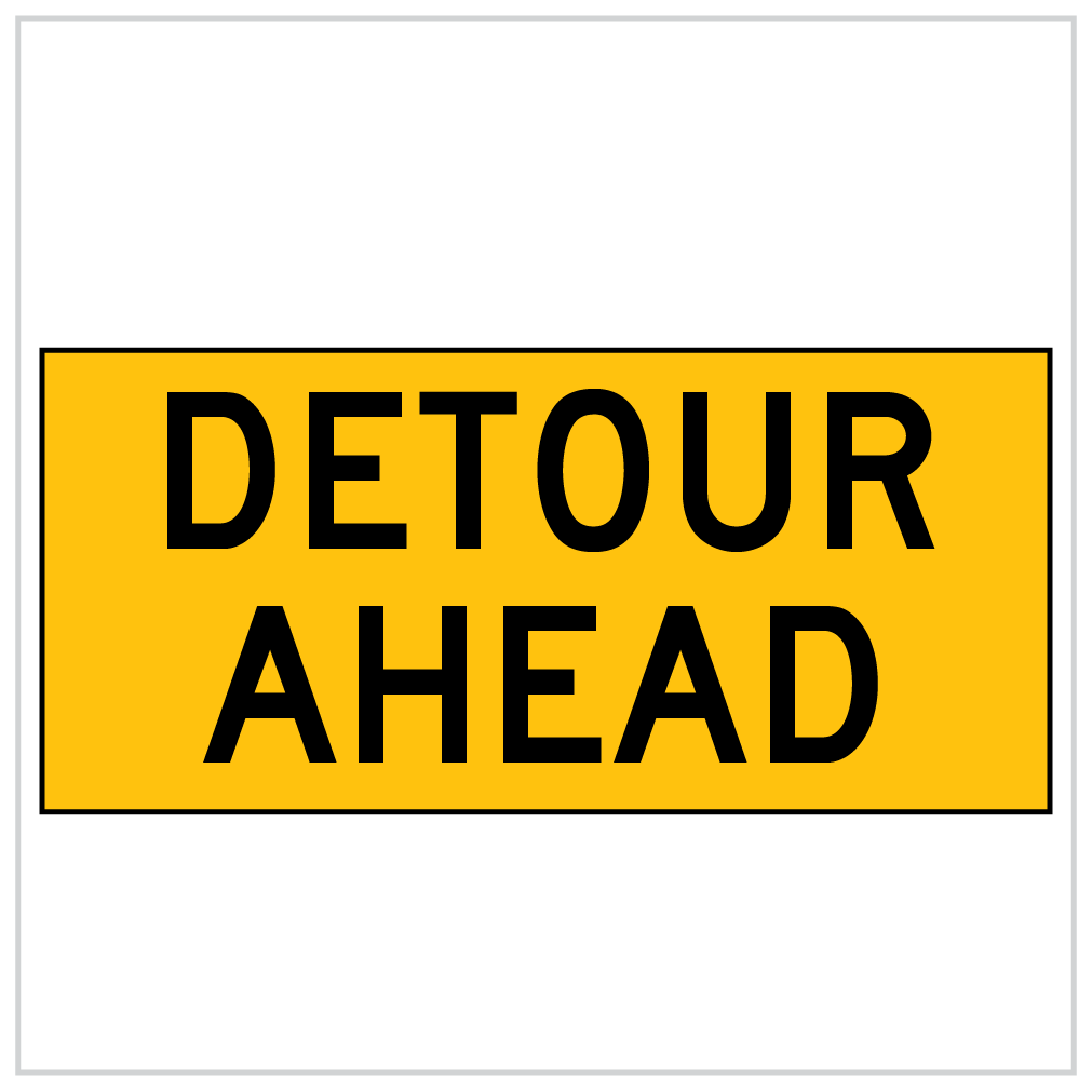 MMS-ADV-9B - DETOUR AHEAD - CORFLUTE - MULTI MESSAGE SIGN