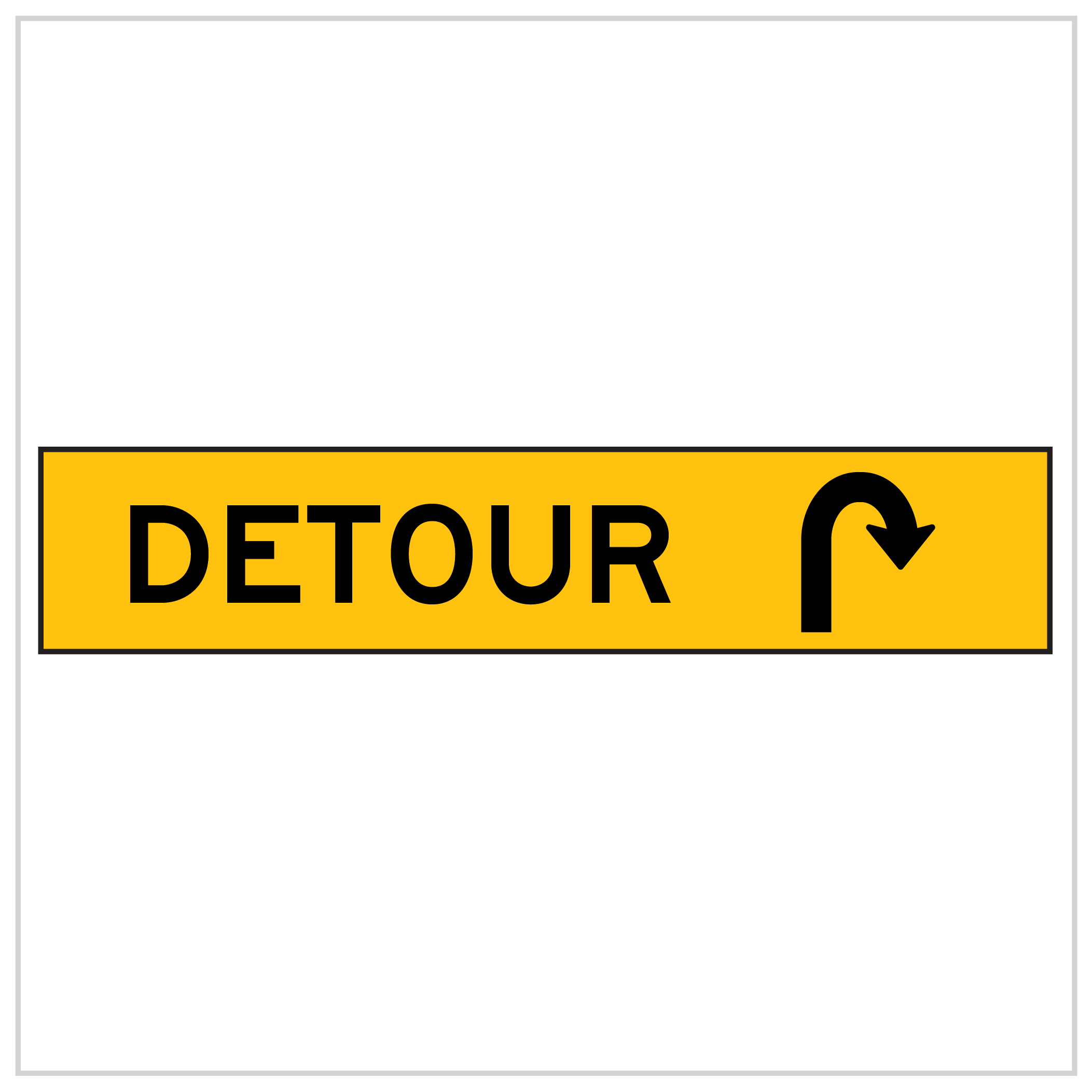 MMS-DIV-10 - DETOUR - CORFLUTE - MULTI MESSAGE SIGNMMS-DIV-10 - DETOUR - CORFLUTE - MULTI MESSAGE SIGN