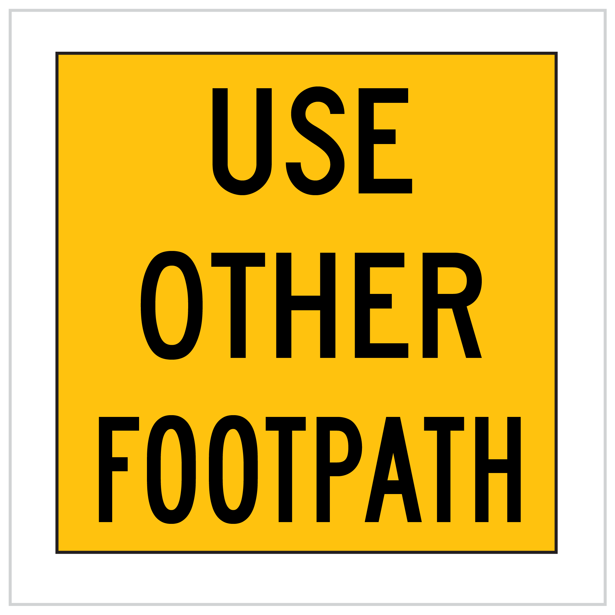 MMS-PED-6 - USE OTHER FOOTPATH - CORFLUTE - MULTI MESSAGE SIGN