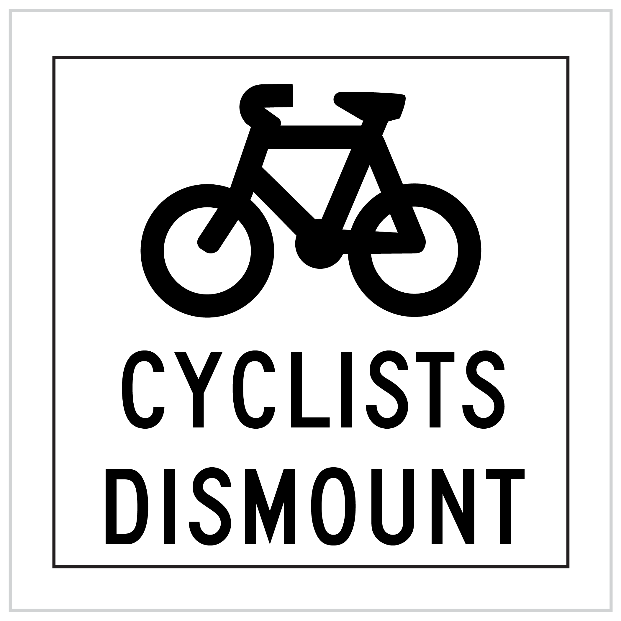 MMS-PED-7 - CYCLISTS DISMOUNT - CORFLUTE - MULTI MESSAGE SIGN