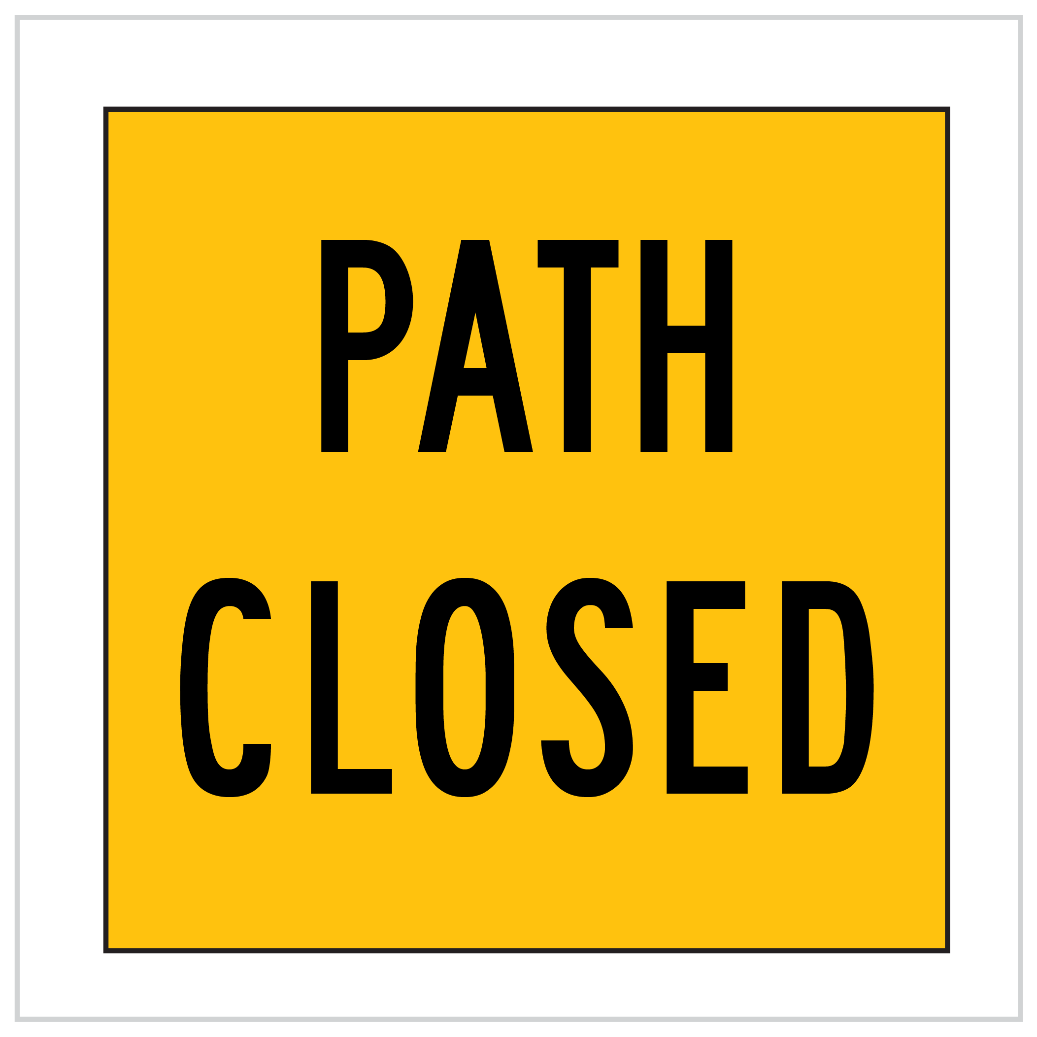 MMS-PED-8 - PATH CLOSED - CORFLUTE - MULTI MESSAGE SIGN