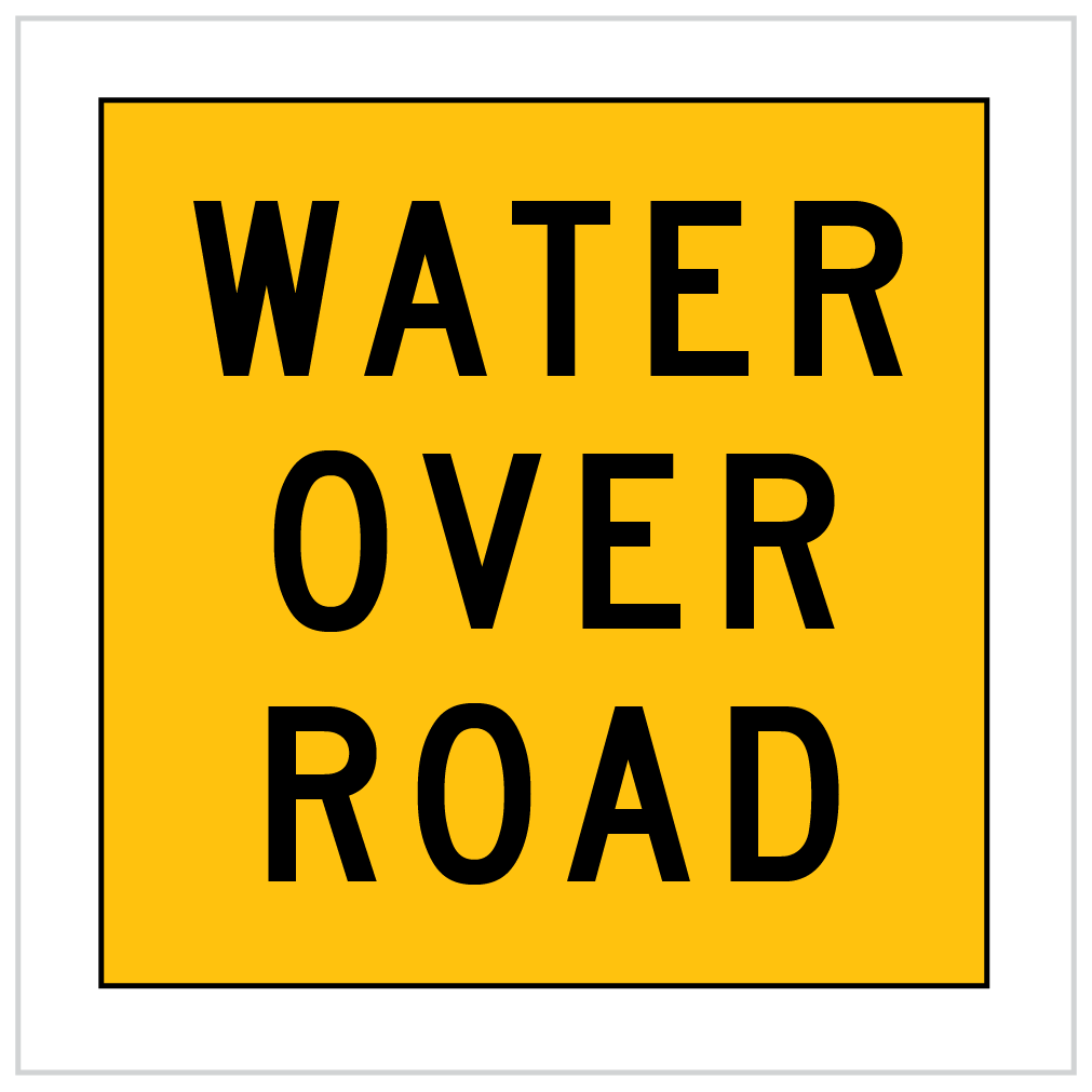 MMS-RC-10 - WATER OVER ROAD - CORFLUTE - MULTI MESSAGE SIGN