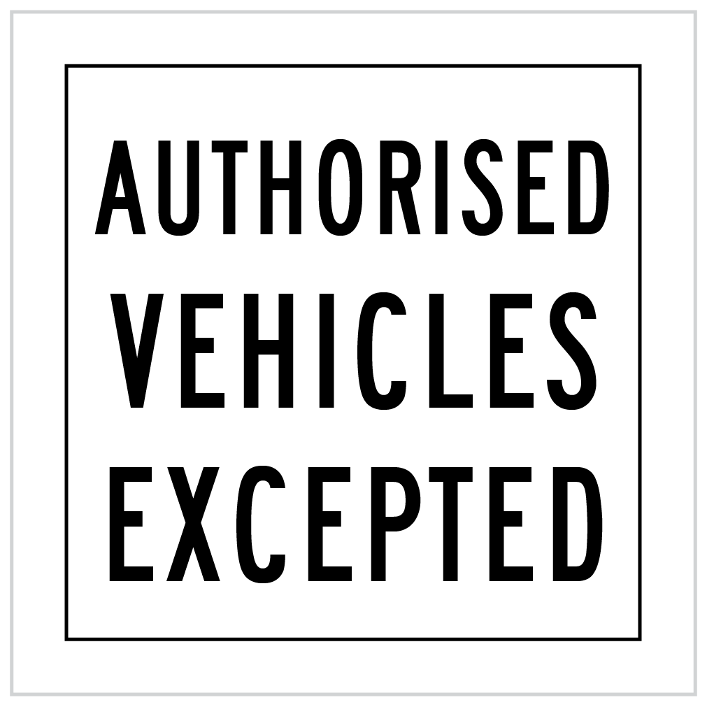 MMS-REG-10 - AUTHORISED VEHICLES ONLY - CORFLUTE - MULTI MESSAGE SIGN