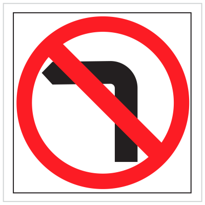 MMS-REG-4-(L) - NO LEFT TURN - CORFLUTE - MUTI MESSAGE SIGN