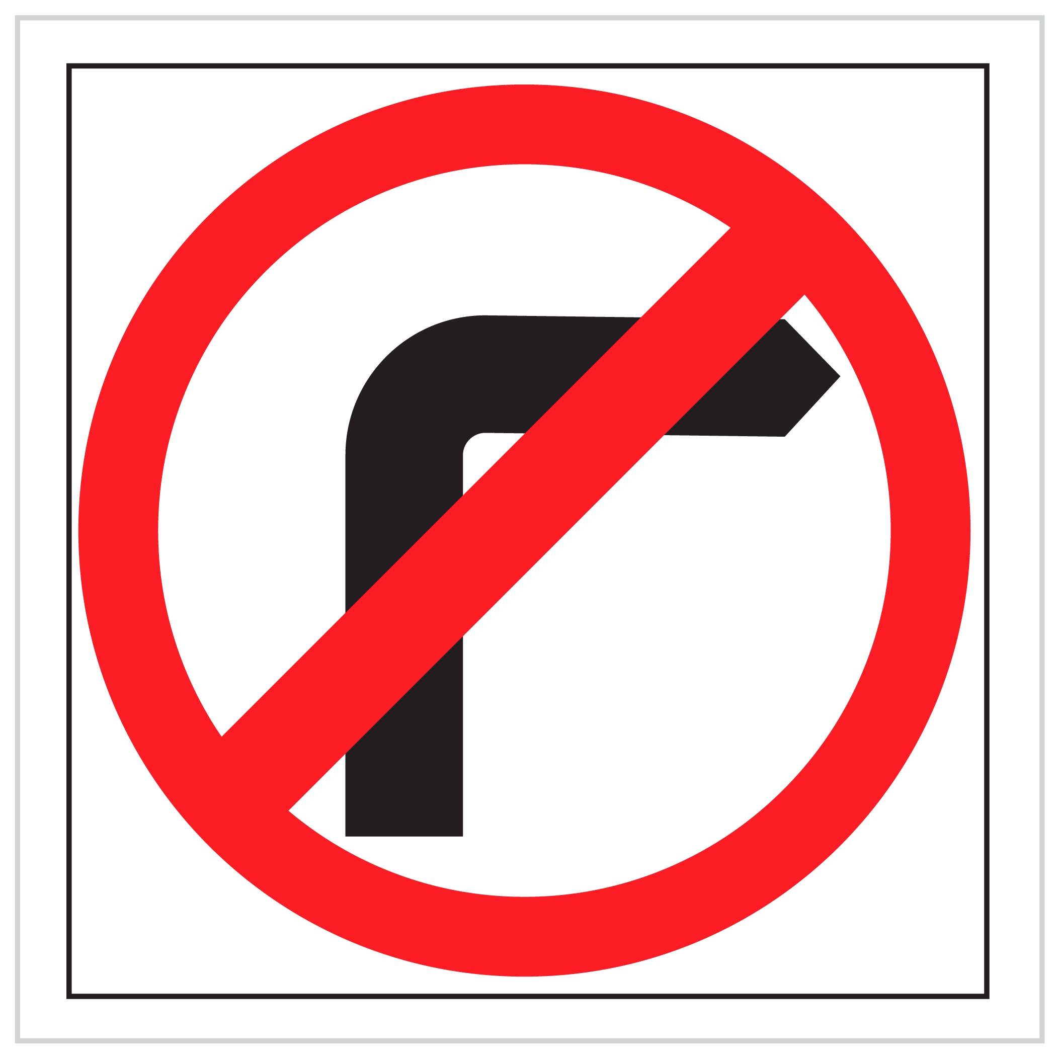 MMS-REG-4 (R) - NO RIGHT TURN - CORFLUTE - MULTI MESSAGE SIGN