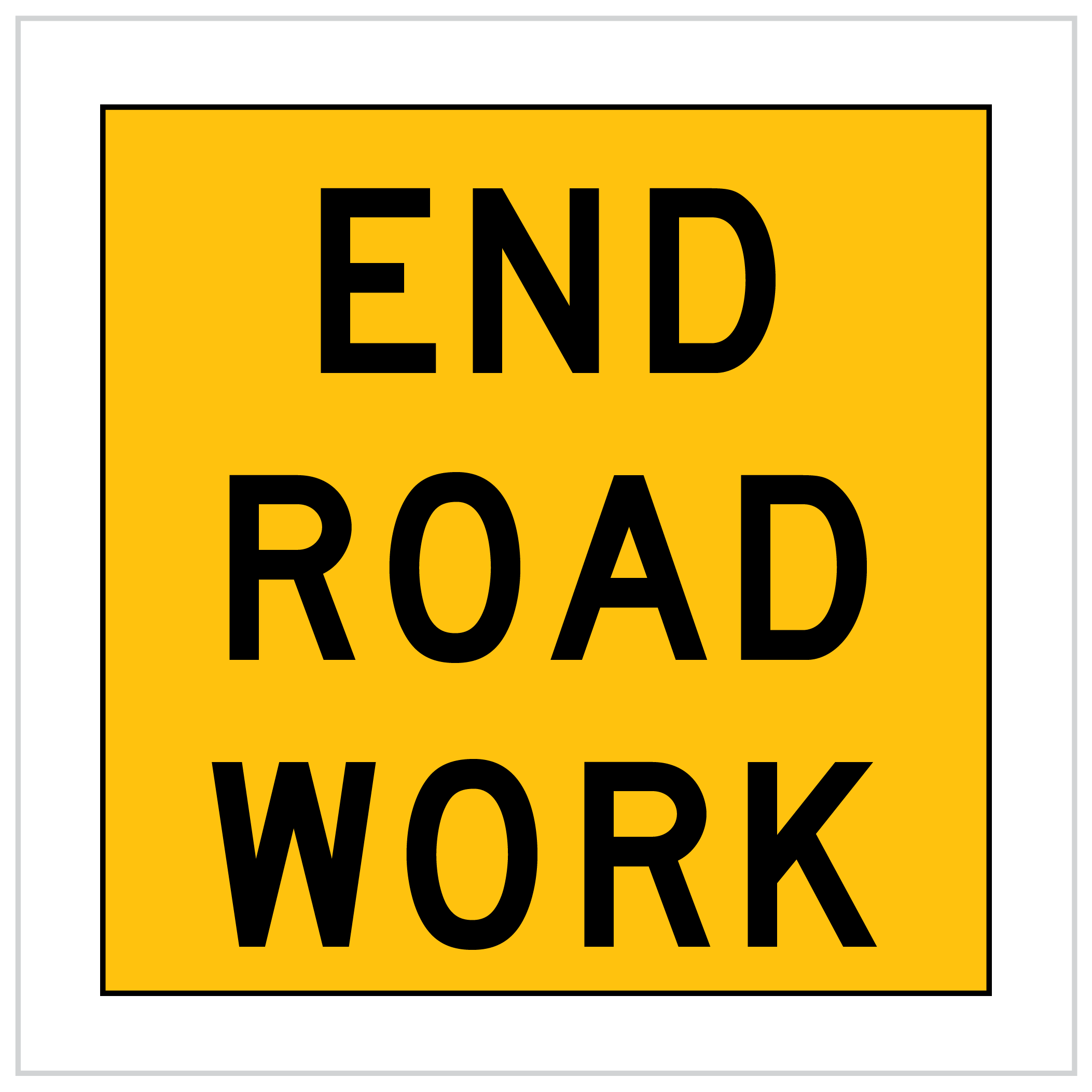 MMS-TER-4 - END ROAD WORK - CORFLUTE - MULTI MESSAGE SIGN