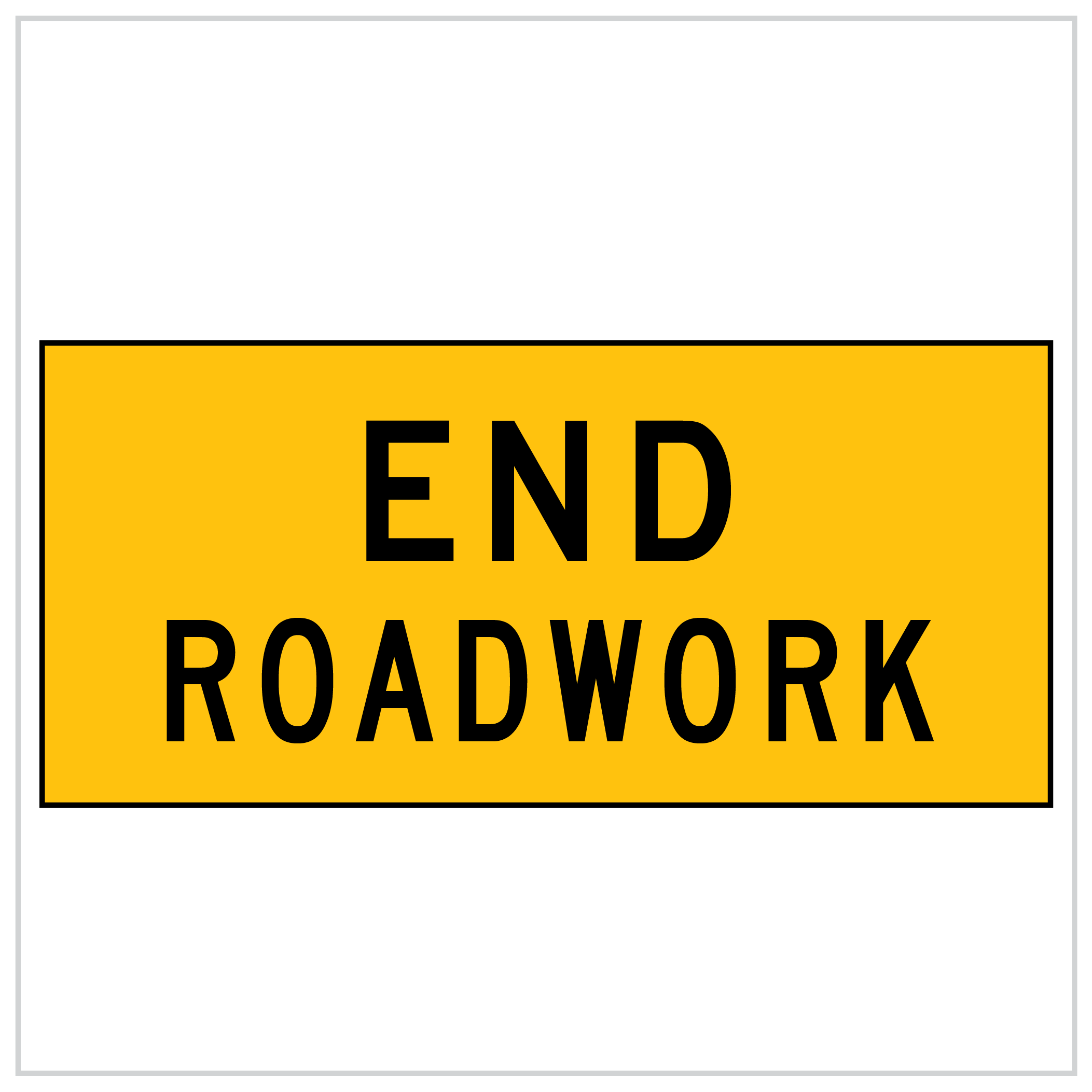 MMS-TER-5 - END ROADWORK - CORFLUTE - MULTI MESSAGE SIGN