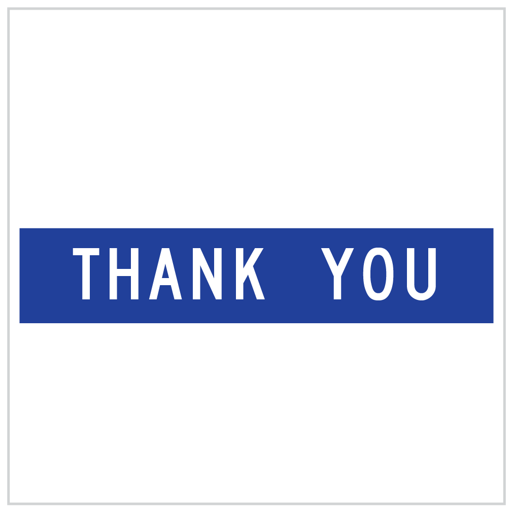 MMS-TER-6 - THANK YOU - CORFLUTE - MULTI MESSAGE SIGN