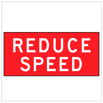 MR-TAW-1 - temporary road works - REDUCE SPEED -corflute