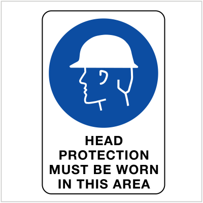 PPE-140 HEAD PROTECTION MUST BE WORN IN THIS AREA