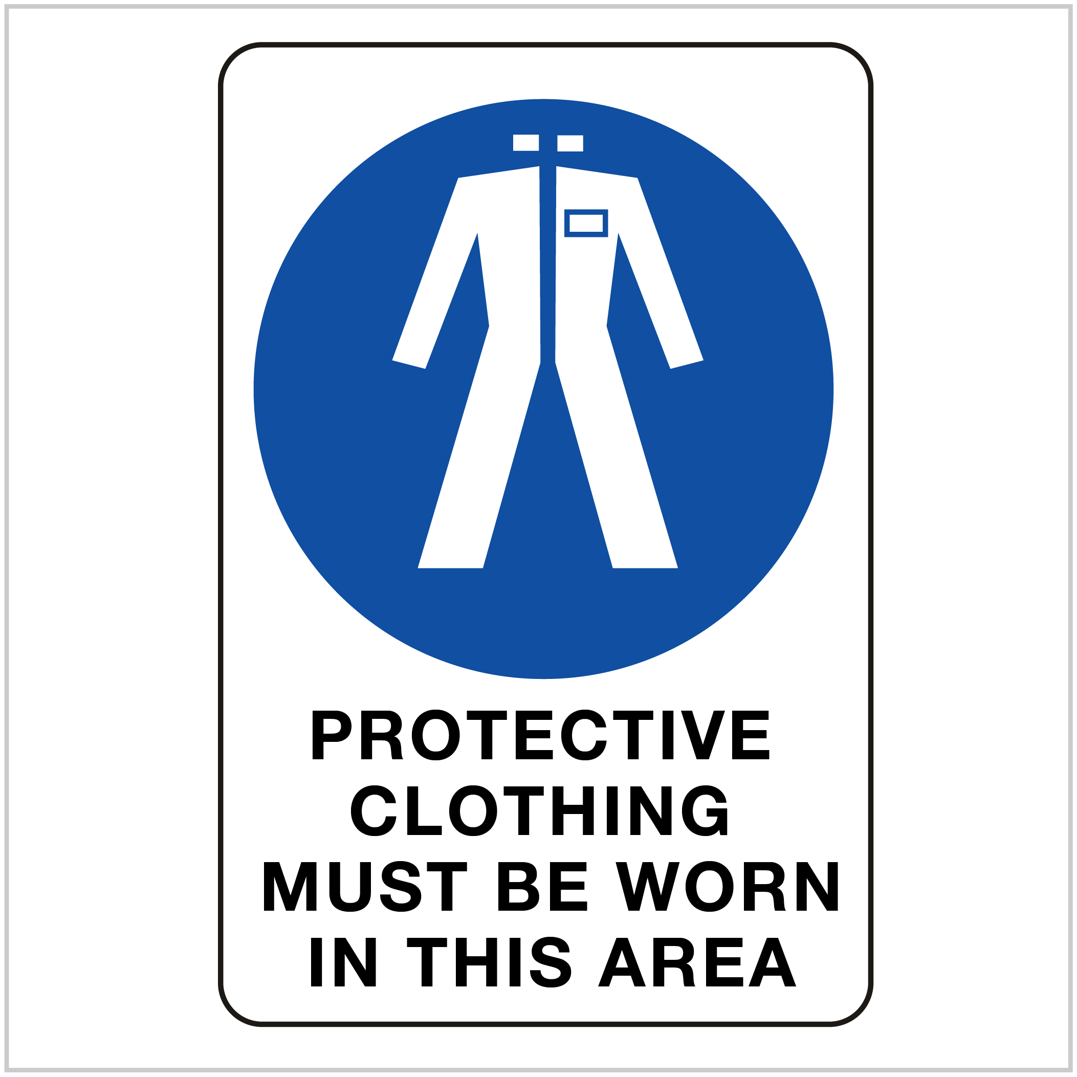 PPE-143 PROTECTIVE CLOTHING MUST BE WORN IN THIS AREA