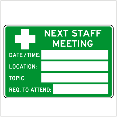 SAFE-107 - NEXT STAFF MEETING