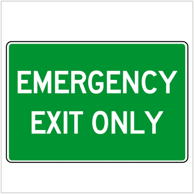 SAFE-117 - EMERGENCY EXIT ONLY