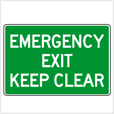 SAFE-119 - EMERGENCY EXIT KEEP CLEAR