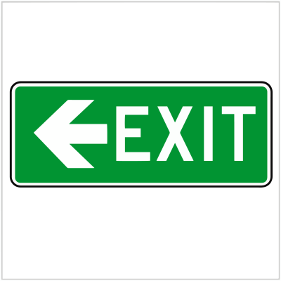 SAFE-122 - EXIT ARROW LEFT