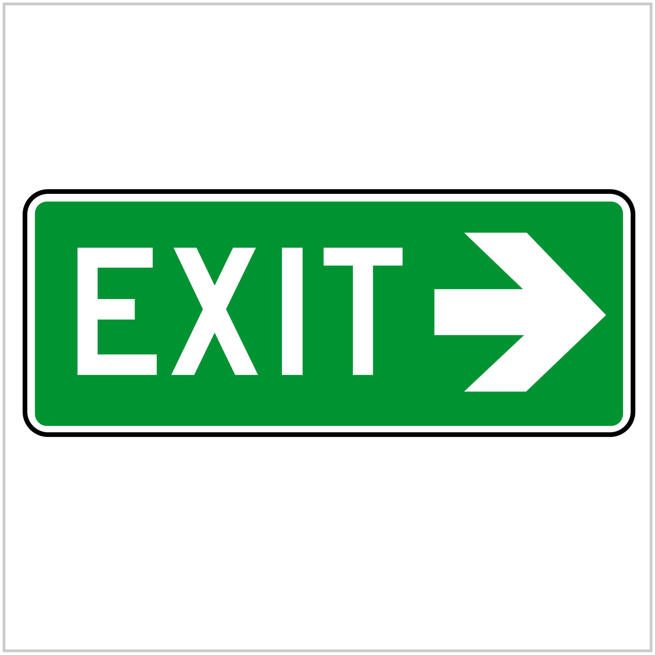 SAFE-123 - EXIT ARROW RIGHT