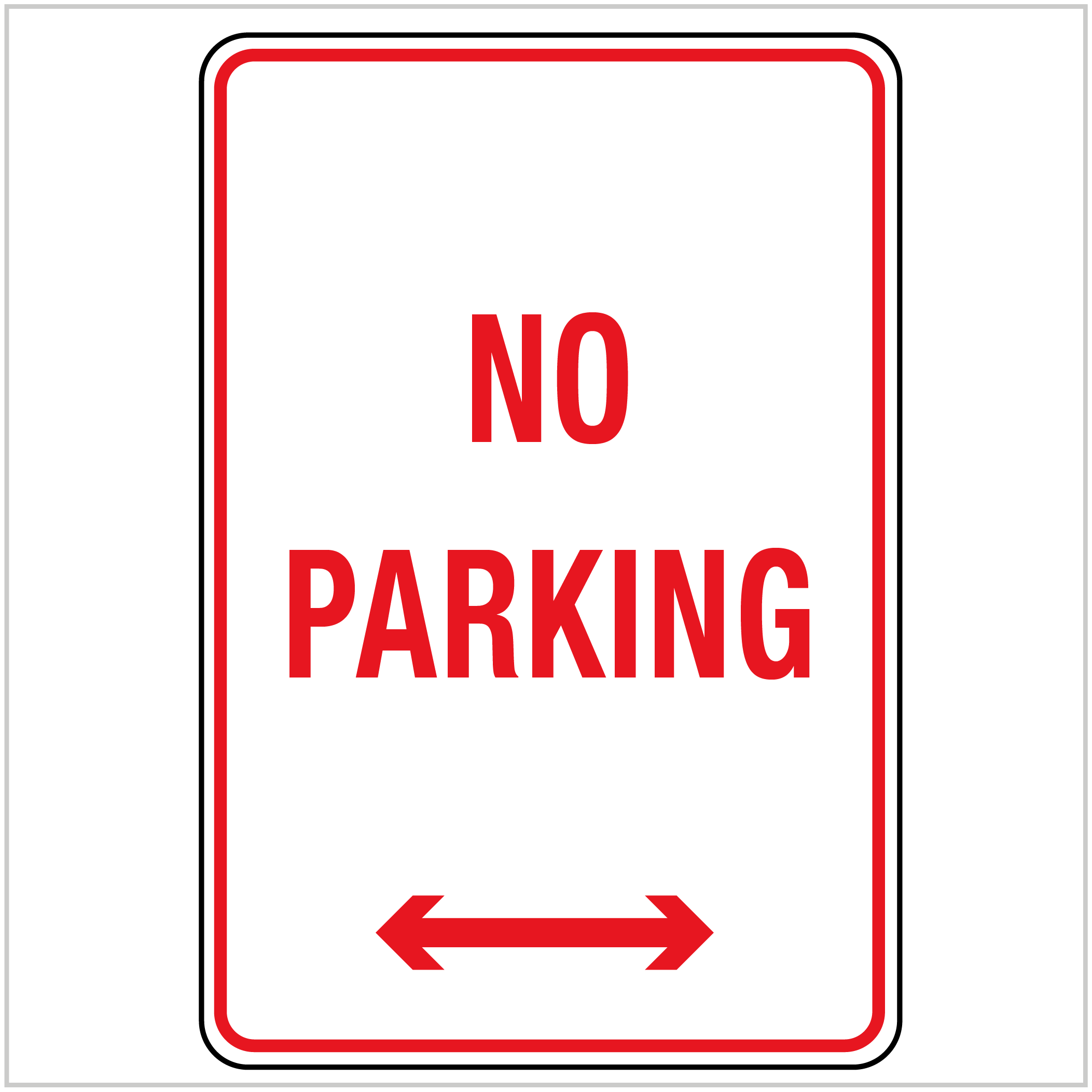 CPK-255 - NO PARKING WITH LEFT/RIGHT ARROW