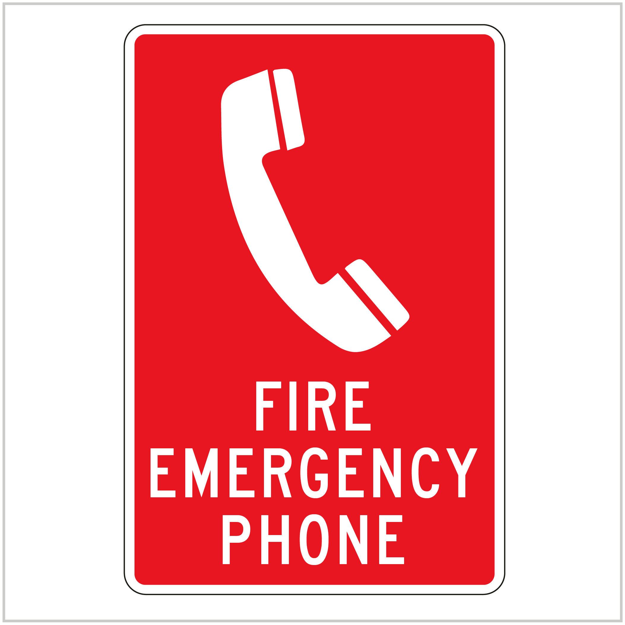 FIRE-264 - FIRE EMERGENCY PHONE - FIRE SAFETY SIGNS