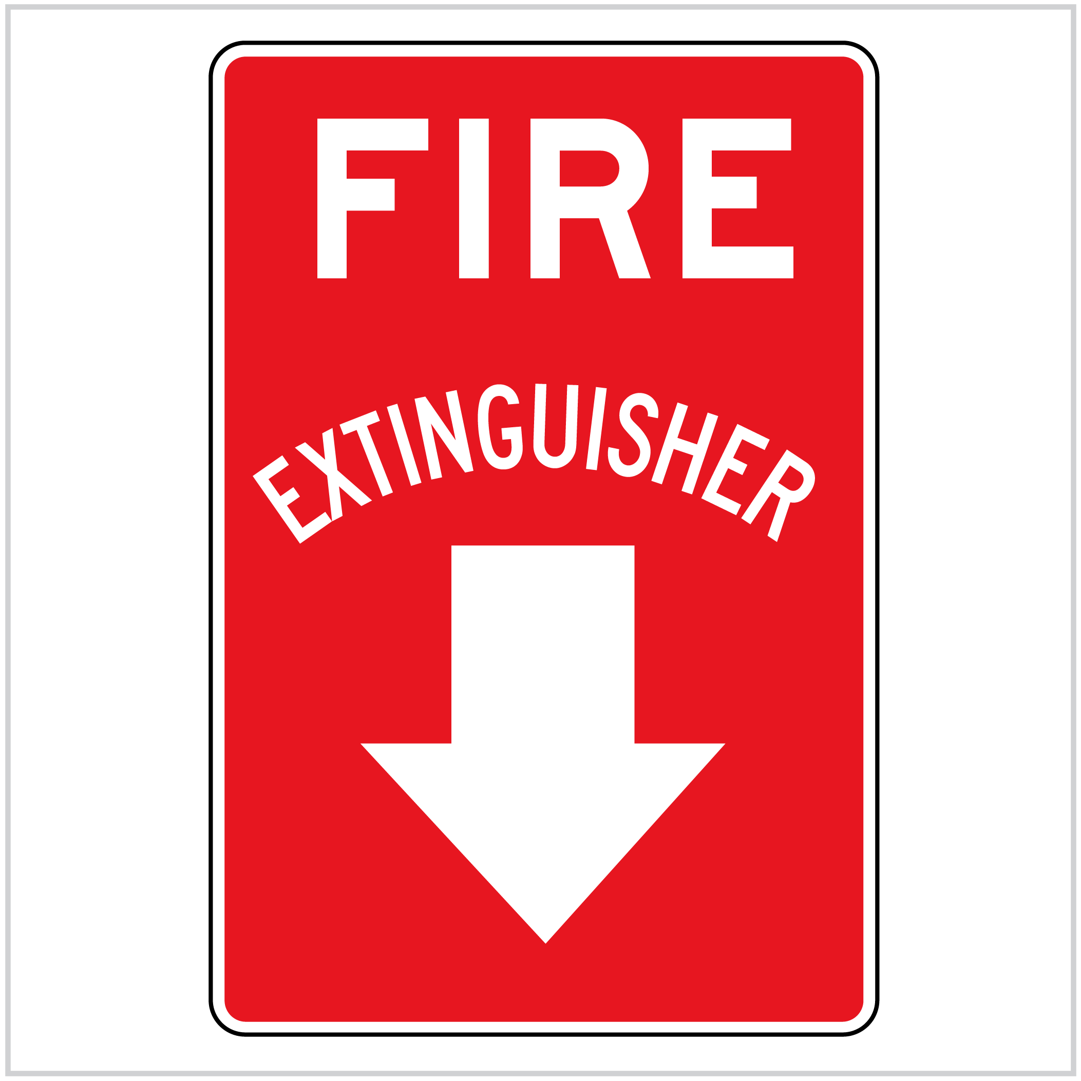 FIRE-271 - FIRE EXTINGUISHERS WITH DOWN ARROW - FIRE