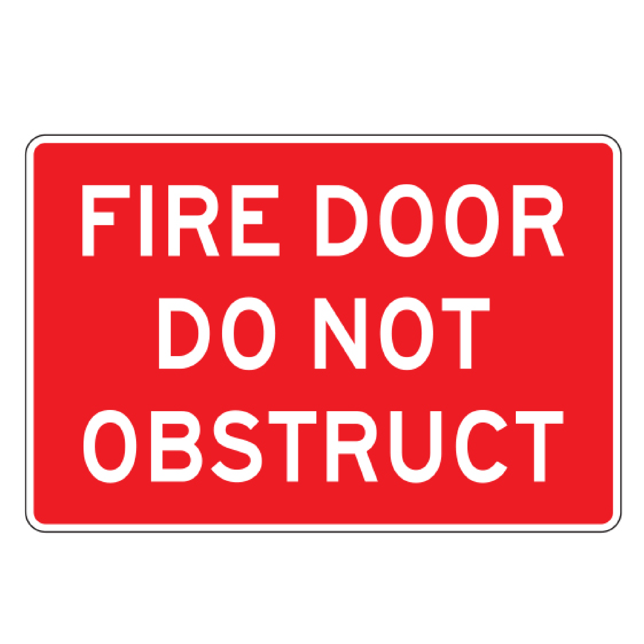 FIRE DOOR DO NOT OBSTRUCT