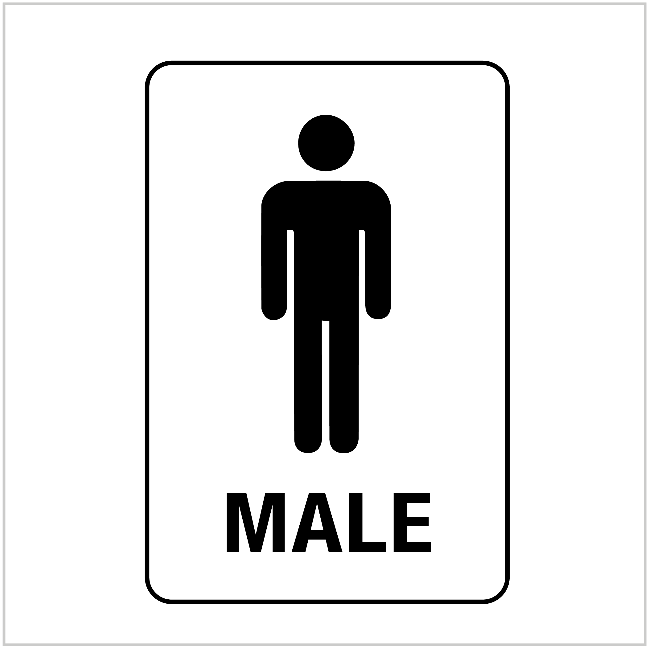 OFC-250 - MALE - OFFICE AND CAR PARK SIGNS