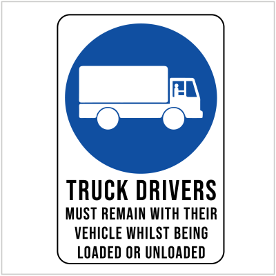 PPE-159 TRUCK DRIVERS MUST REMAIN IN THEIR VEHICLE WHILST BEING LOADED OR UNLOADED