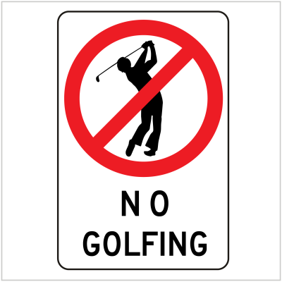 PROH-170 NO GOLFING