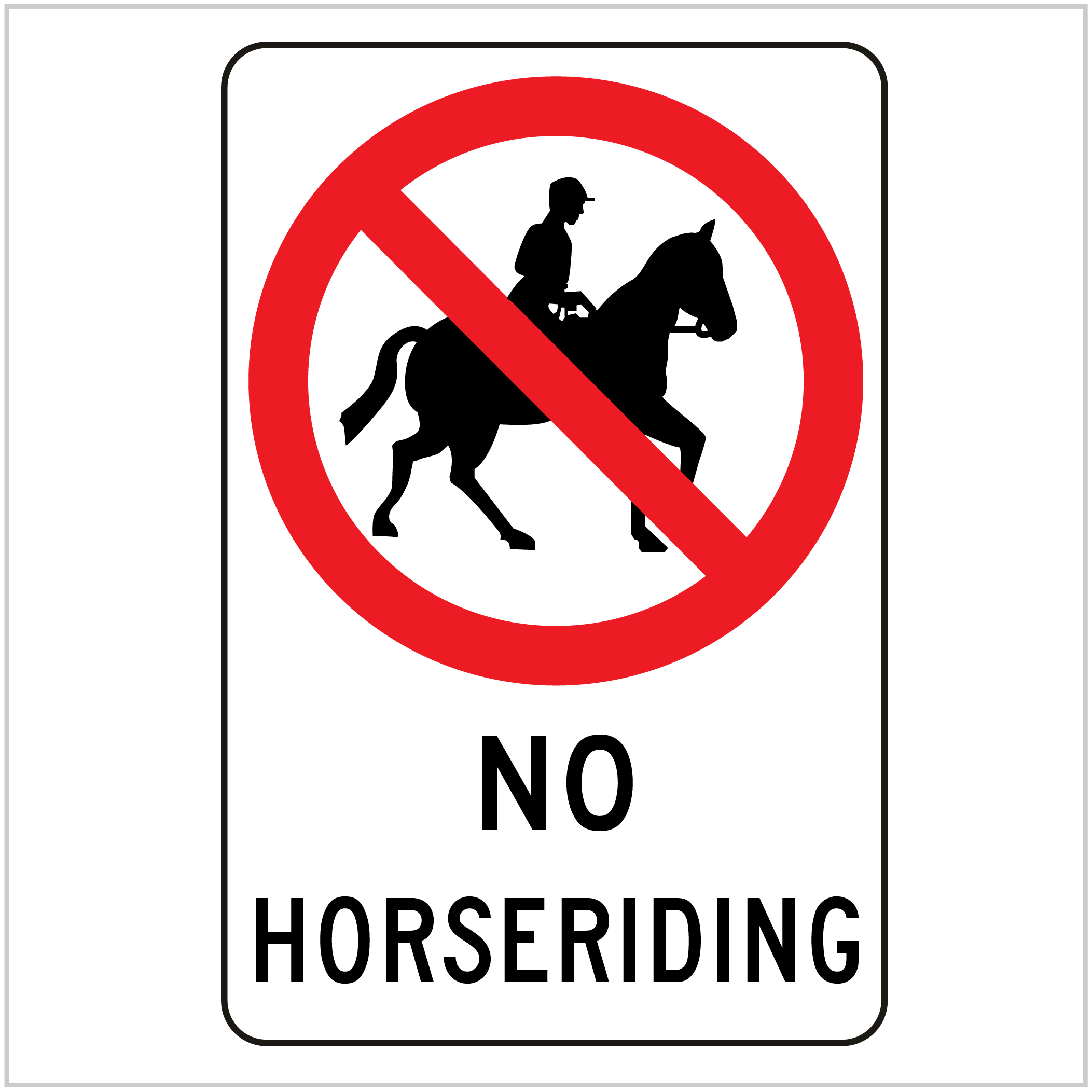 PROH-180 NO horseriding