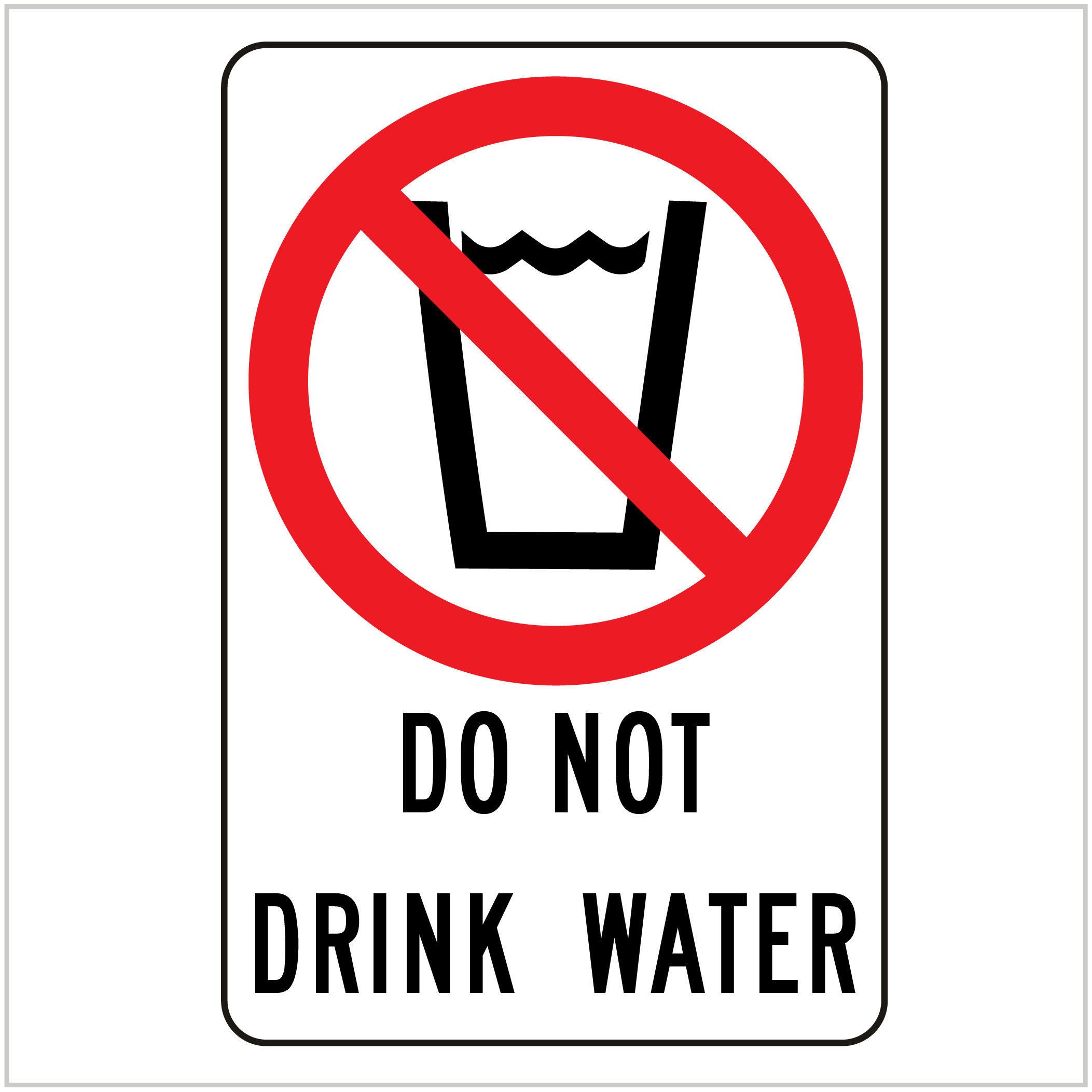 PROH-183 DO NOT DRINK WATER