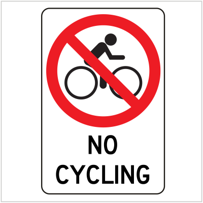 PROH-186 NO CYCLING