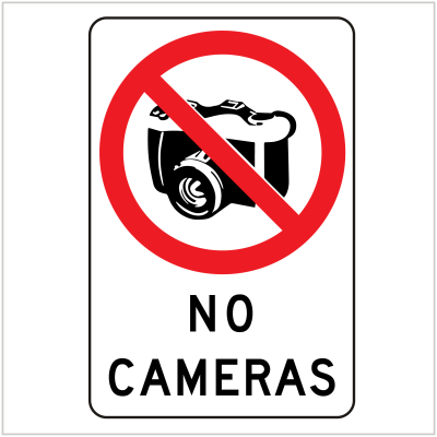 PROH-189 NO CAMERAS - PROHIBITORY SIGNS