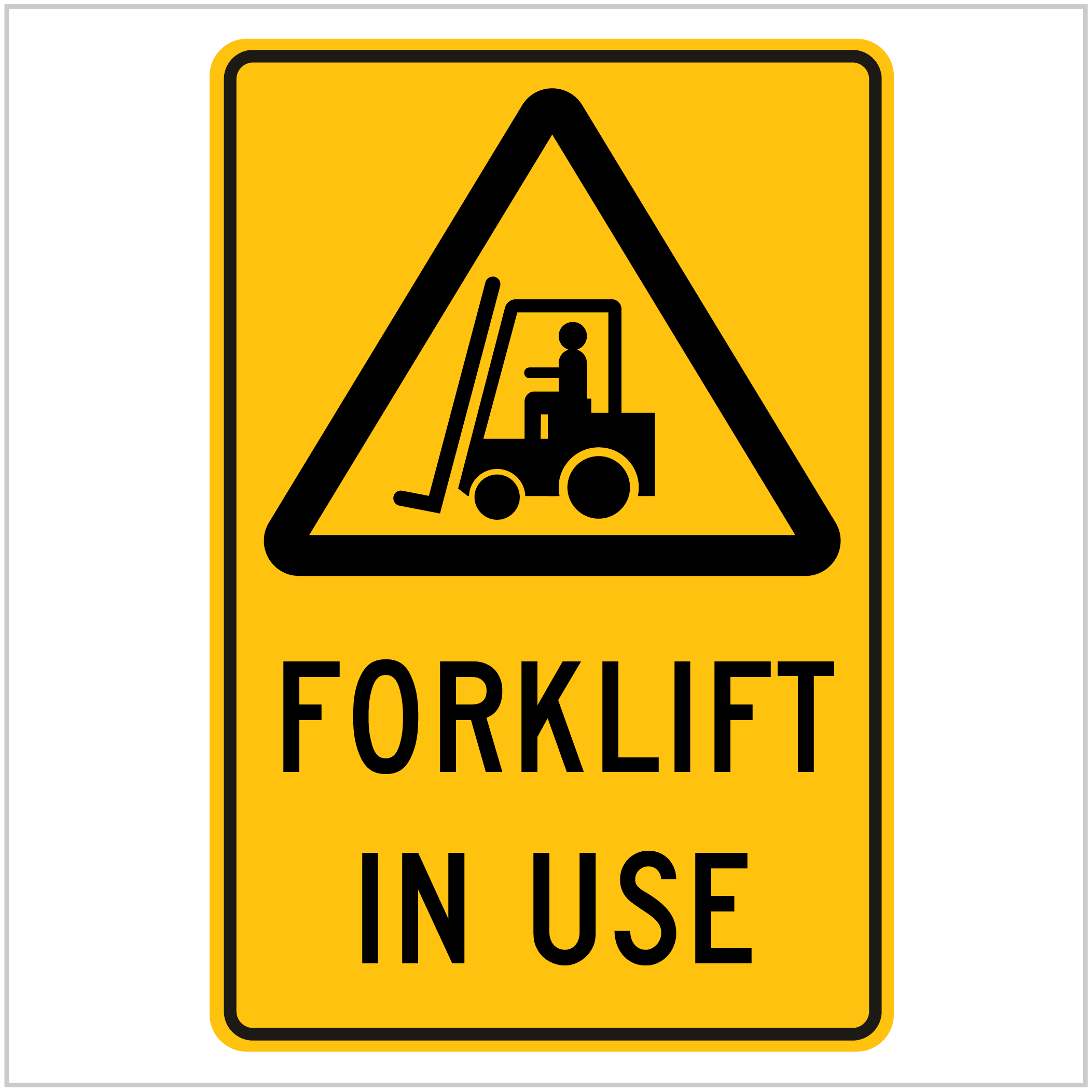 WARN-198 FORKLIFT IN USE - WARNING SIGNS