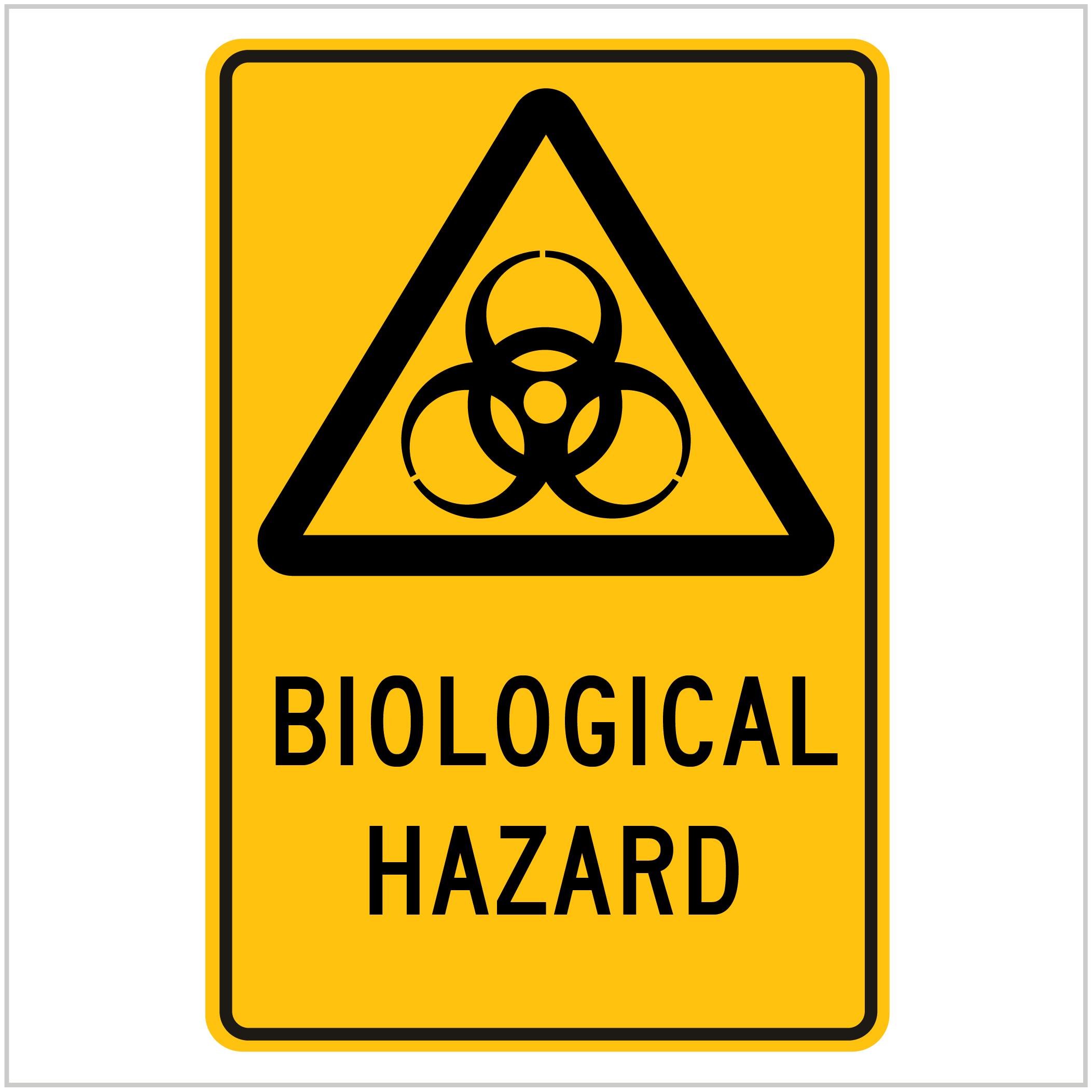 WARN-199 BIOLOGICAL HAZARD - WARNING SIGNS