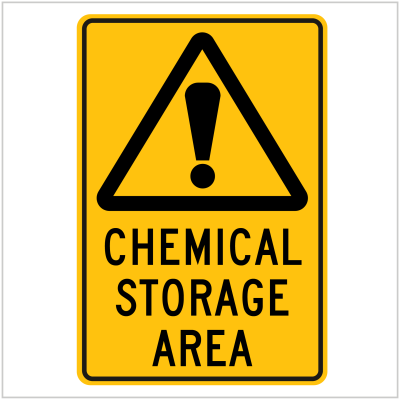 WARN-200 CHEMICAL STORAGE AREA - WARNING SIGNS