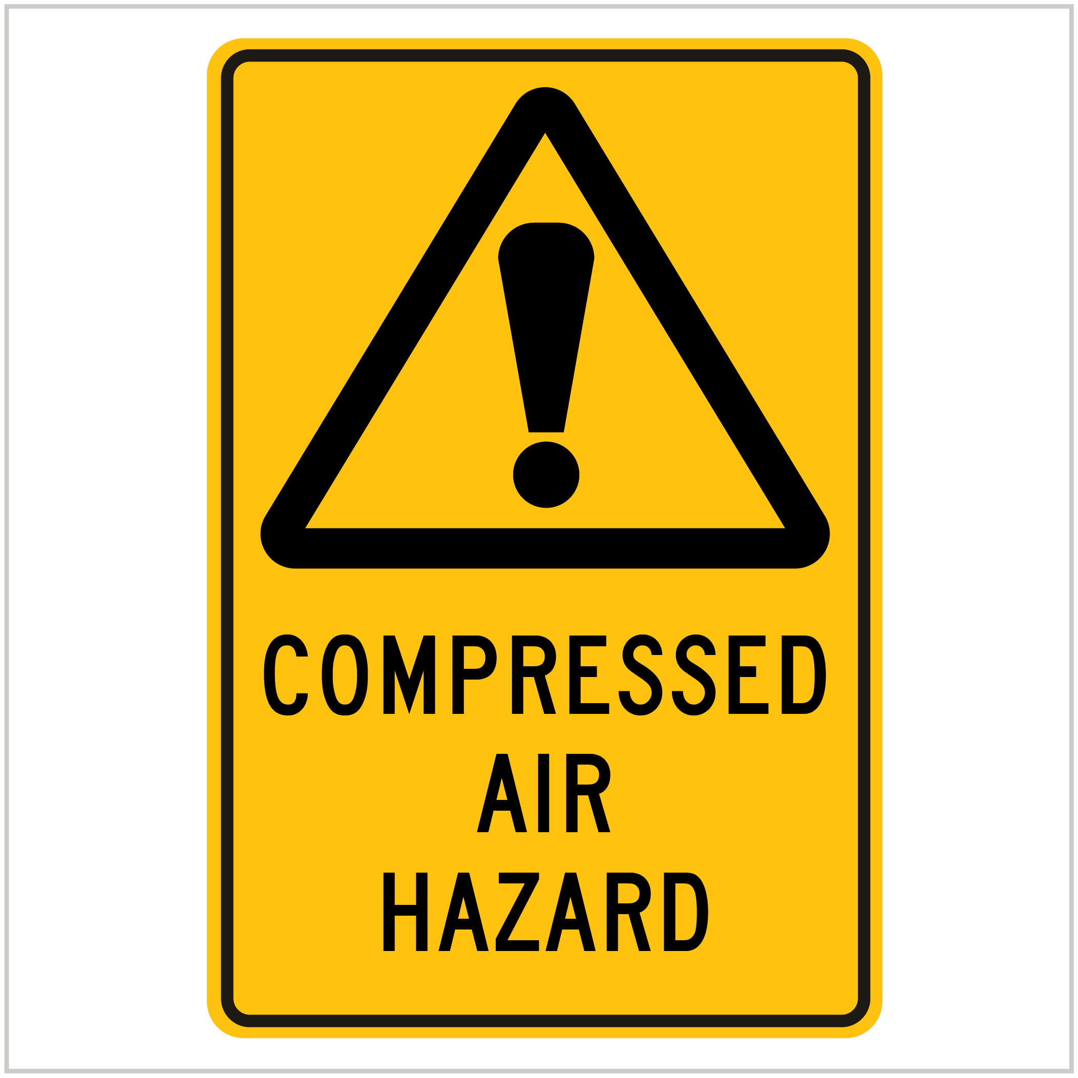 WARN-201 COMPRESSED AIR HAZARD - WARNING SIGNS