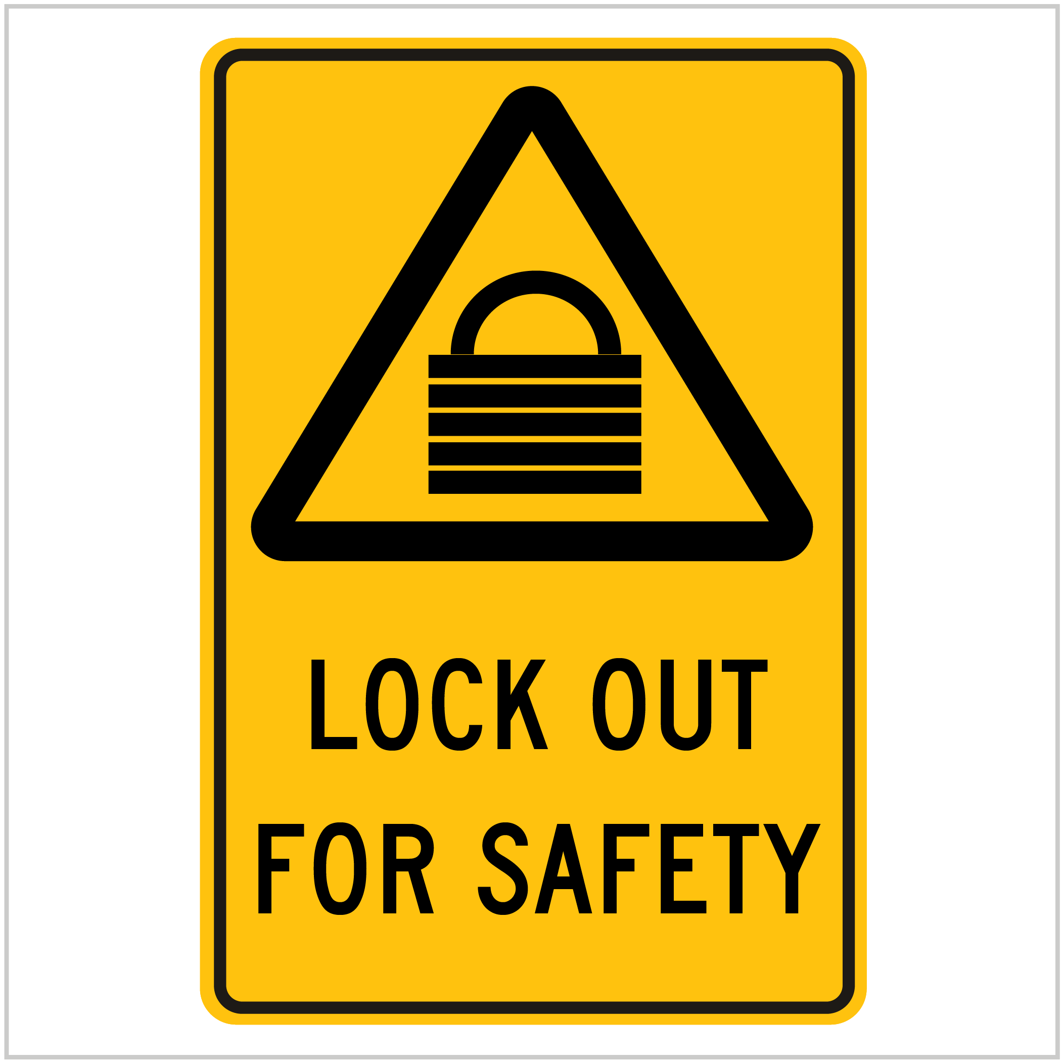 WARN-204 LOCK OUT FOR SAFETY - WARNING SIGNS