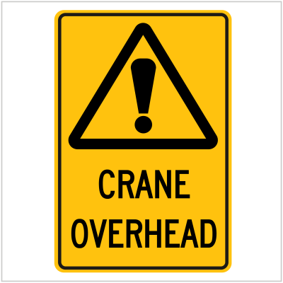 WARN-206 CRANE OVERHEAD - WARNING SIGNS