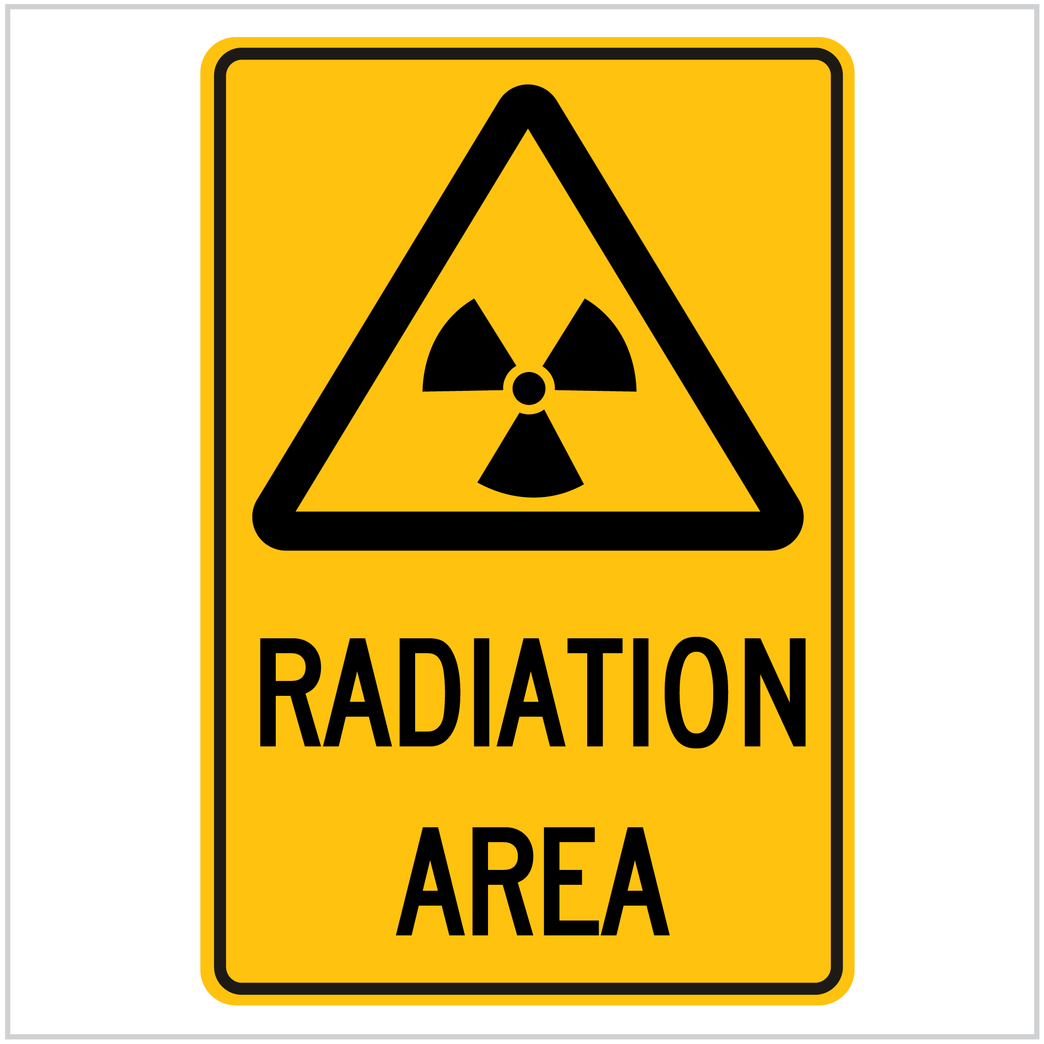 WARN-211 RADIATION AREA - WARNING SIGNS