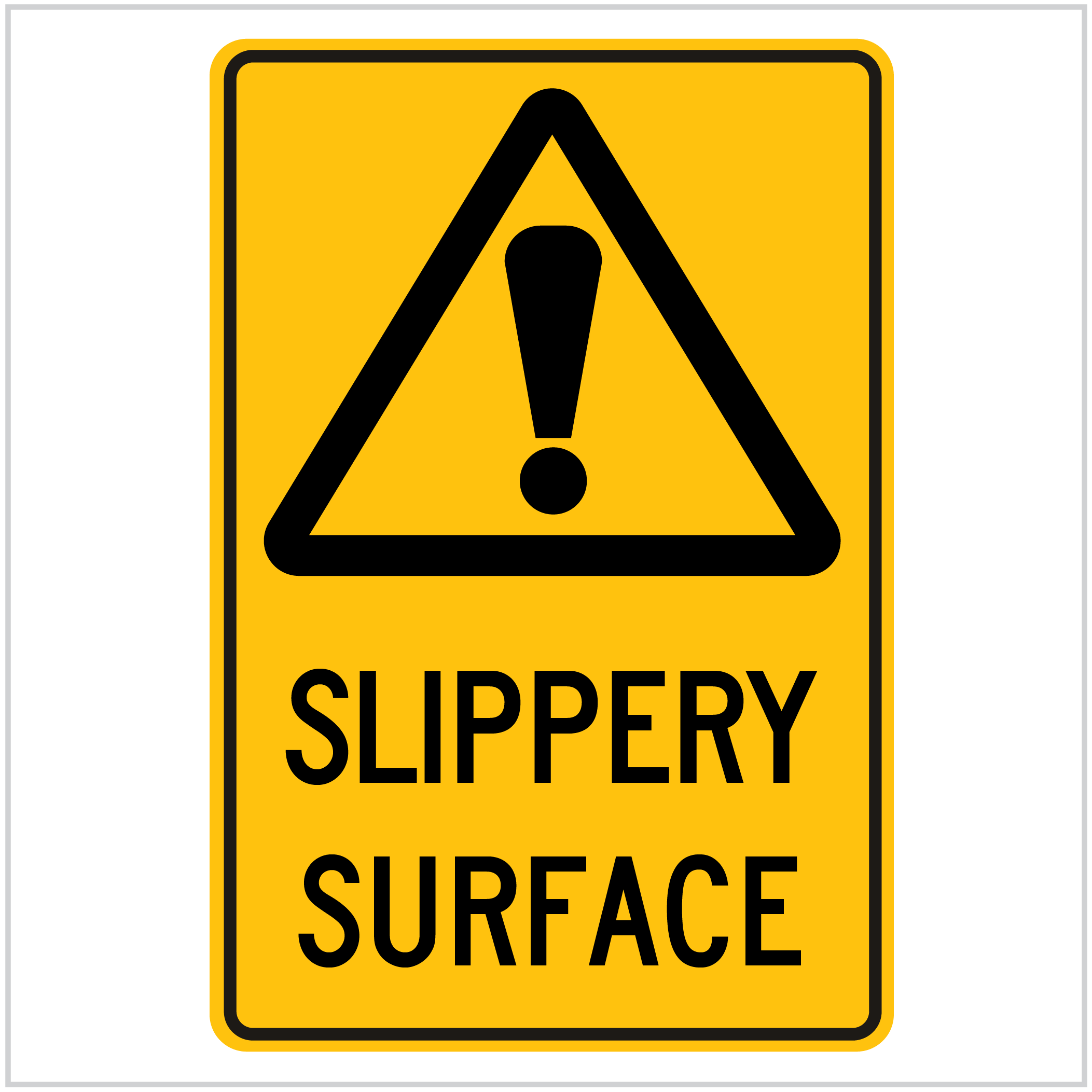 WARN-214 SLIPPERY SURFACE - WARNING SIGNS