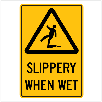 WARN-215 SLIPPERY WHEN WET - WARNING SIGNS