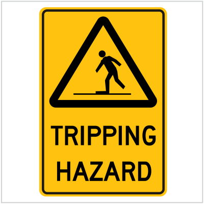 WARN-216 TRIPPING HAZARD - WARNING SIGNS