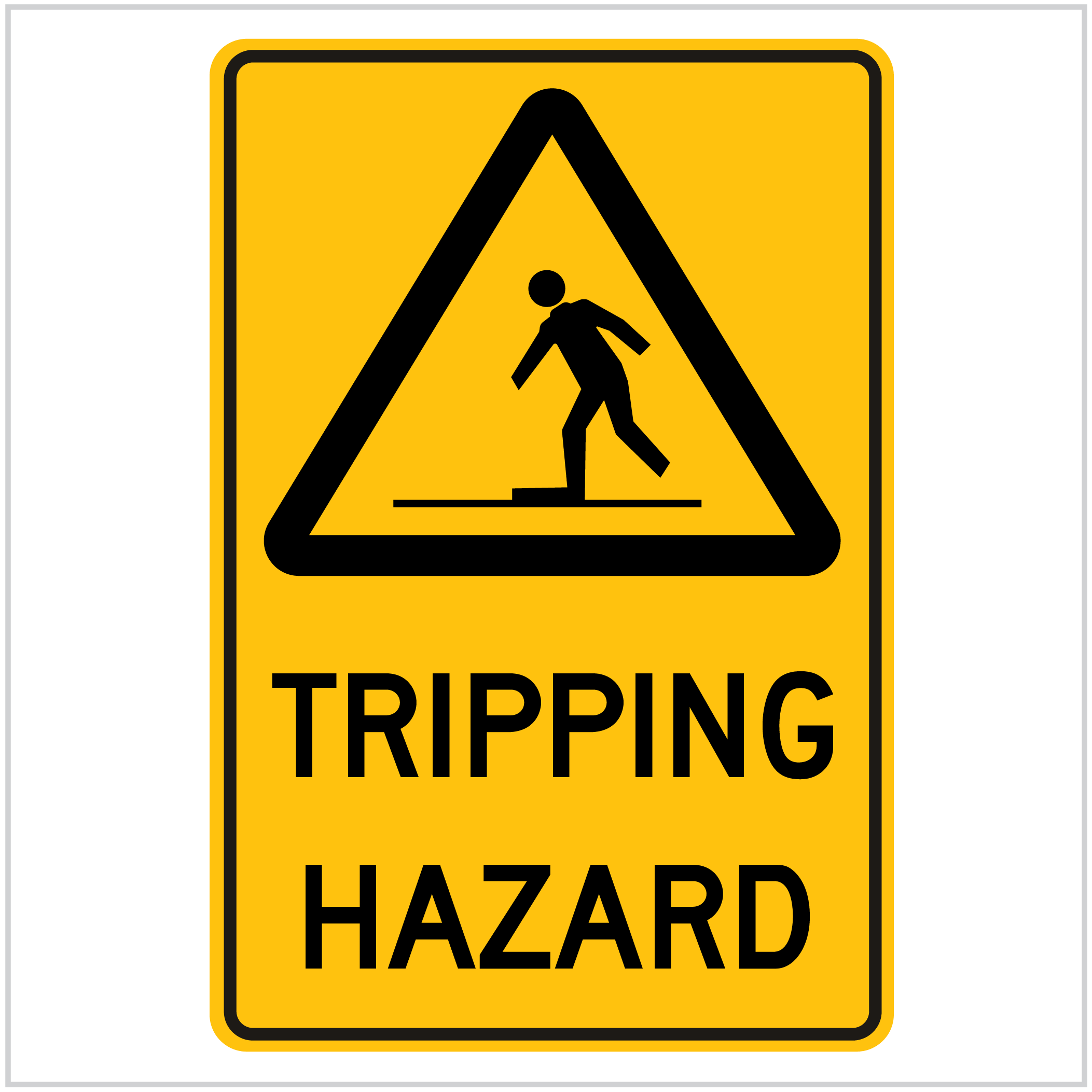 WARN-216 TRIPPING HAZARD - WARNING SIGNS