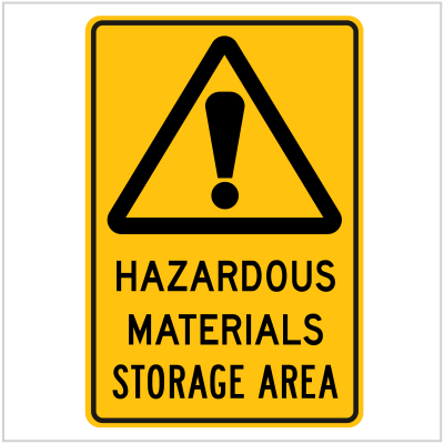 WARN-221 HAZARDOUS MATERIALS STORAGE AREA - WARNING SIGNS