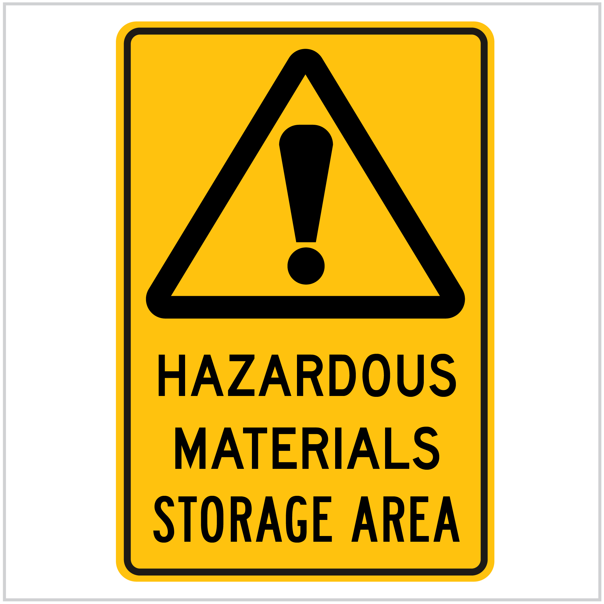 WARN-221 HAZARDOUS MATERIALS STORAGE AREA - WARNING SIGNS